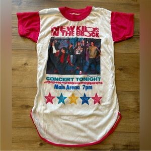 Vintage New Kids On The Block -  Kids Pajamas Nightgown - Red & White